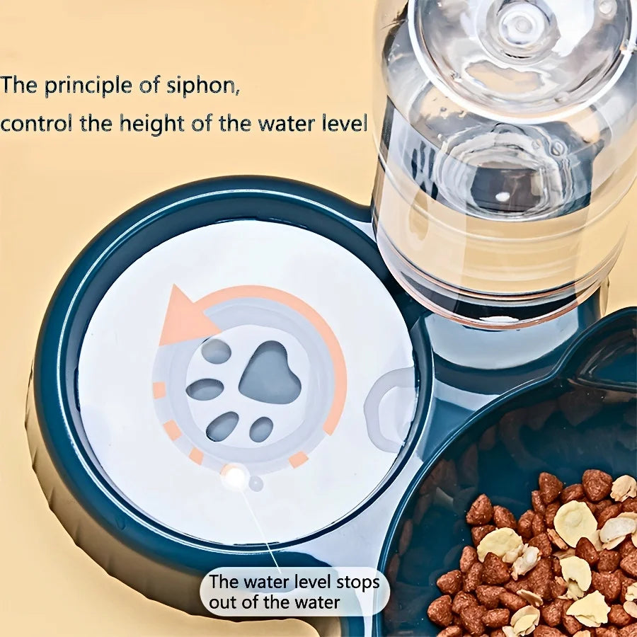 3-in-1 Pet Bowl Set with Automatic Water Feeder