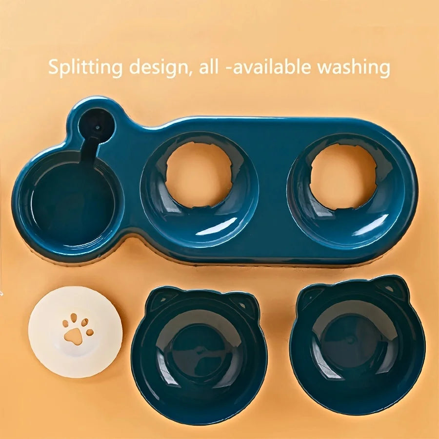 3-in-1 Pet Bowl Set with Automatic Water Feeder